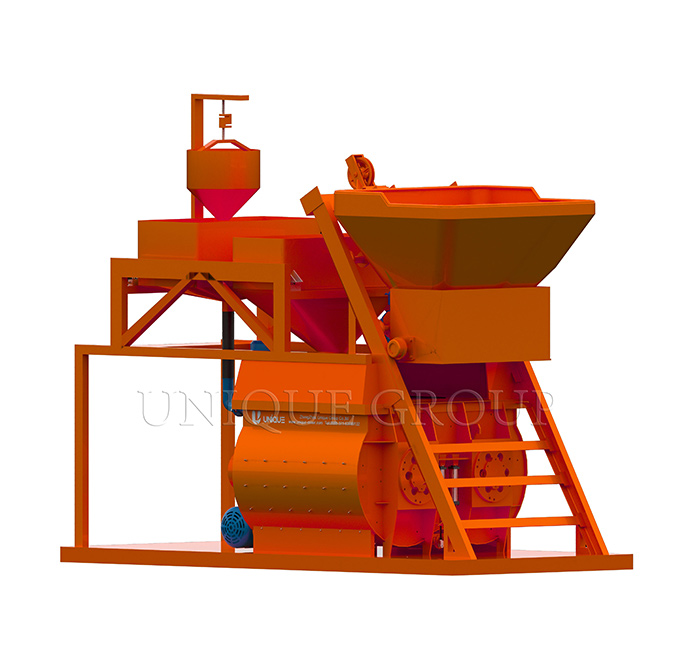 Twin Shaft Concrete Mixer (JS500-JS1500)