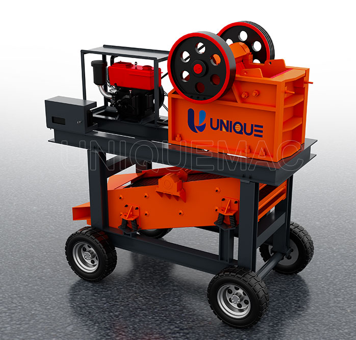 1-20tph Mobile Diesel Jaw Crusher Plant