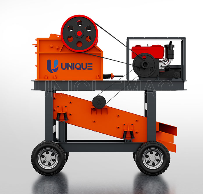 1-20tph Mobile Diesel Jaw Crusher Plant