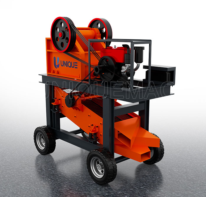 1-20tph Mobile Diesel Jaw Crusher Plant