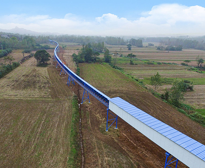 Long Distance Curve Belt Conveyor